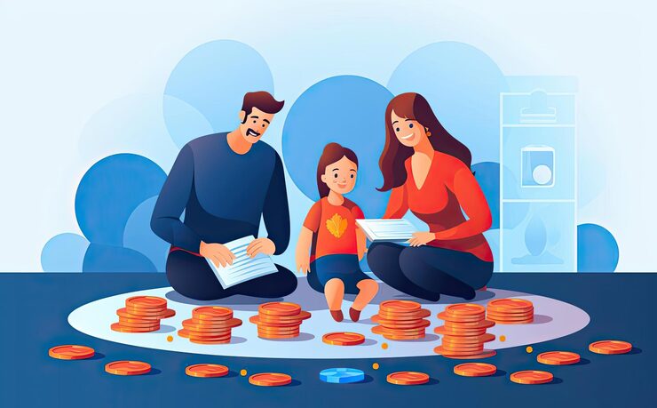 family finances concept flat design vector illustration tt style cartoonish features 921860 82291